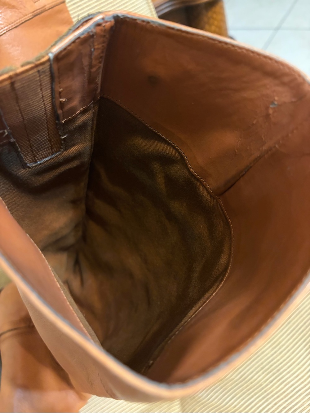 Lauren Ralph Lauren Jenessa Women's Leather Riding Boots, Deep Saddle Tan - Sz 9 - Picture 7 of 16